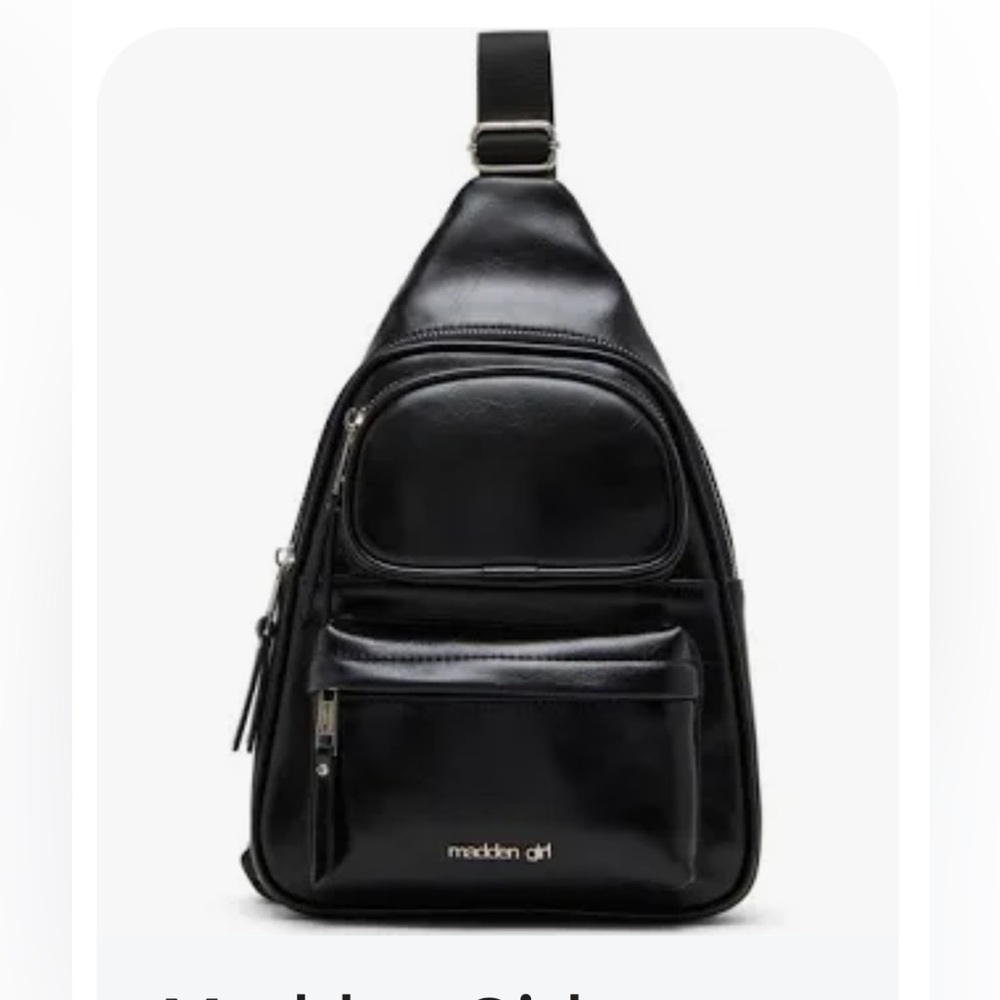 Madden girl black sling bag with adjustable strap - Picture 6 of 6